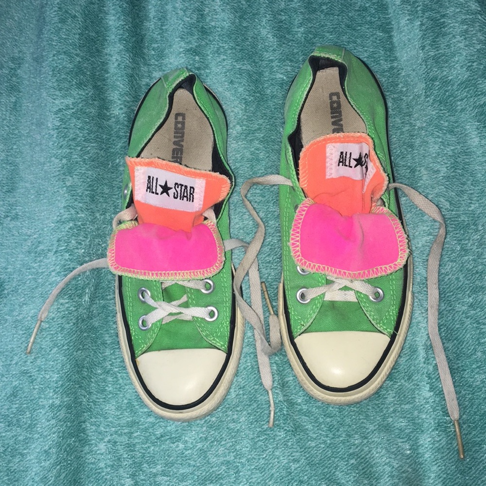 Green converse shows minimal wear